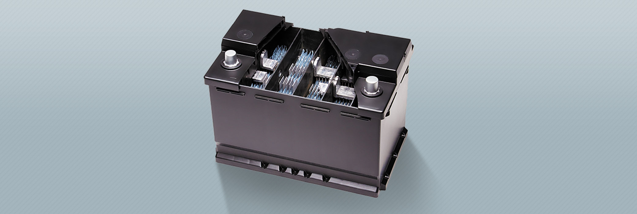 Automotive batteries are made up of thick plastic cases, lead-based plates, separators, terminals and electrolytes.